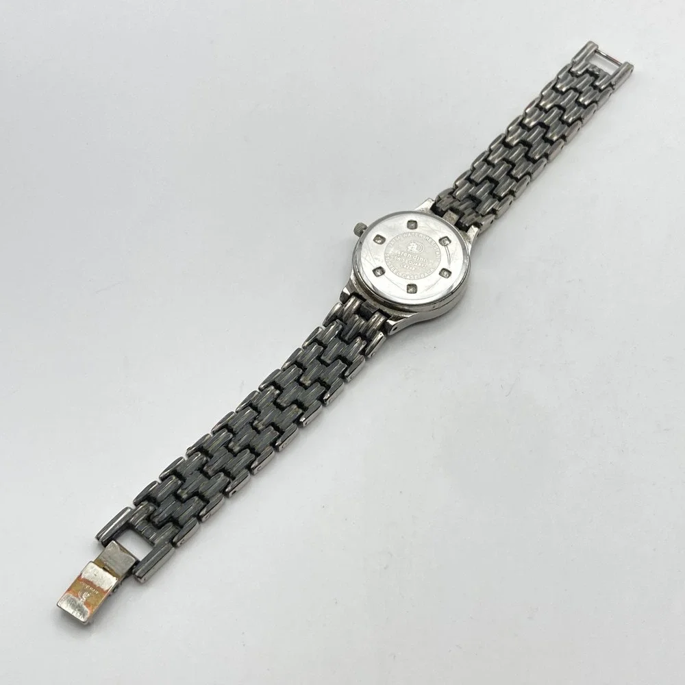 Aren Dino Women's Watch 25mm Silver Tone Swiss Date New Battery SMALL 5.75